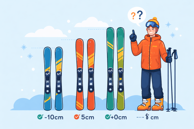 スキー板の選び方身長編。一覧表からわかります。