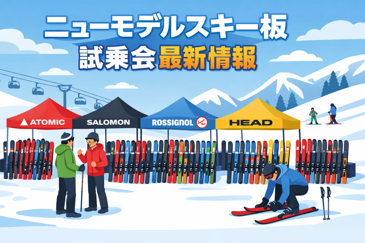 ２０２６−２０２７ニューモデルスキー板試乗会日程＆先行予約販売最新情報