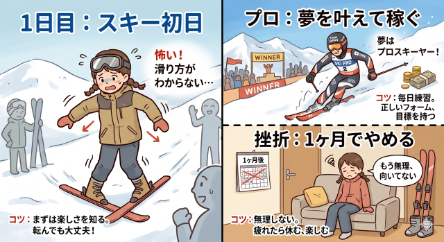 北国のスキー初心者はパラレルターンできるまでスキー場で練習しない。完全無料で上達する方法を解説