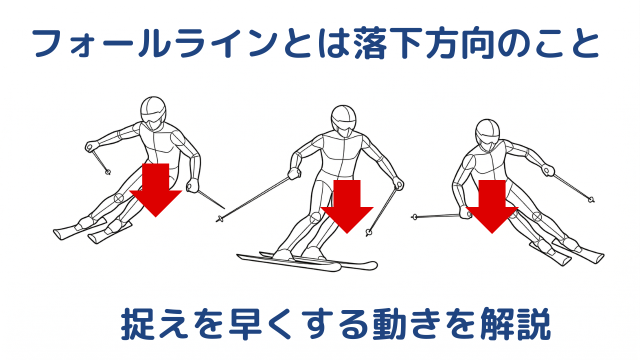 スキーのフォールラインとは？ショートターン（小回り）できない原因の多くがこれ